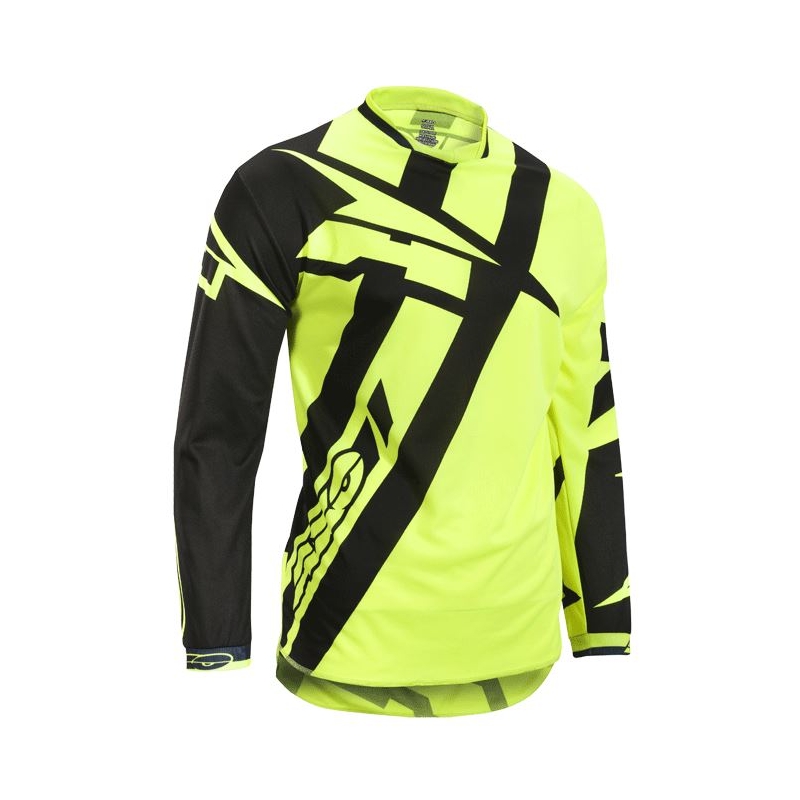 Motokrosový dres AXO Motion 4 Jersey čierno-fluorescenčno-žltý výpredaj