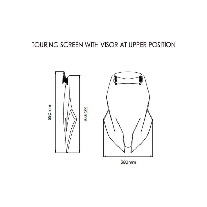 Plexi štít PUIG TOURING WITH VISOR dymové