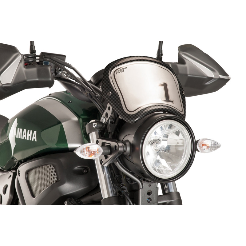 Plexi na motorku PUIG FRONTAL PLATE karbónový vzhľad