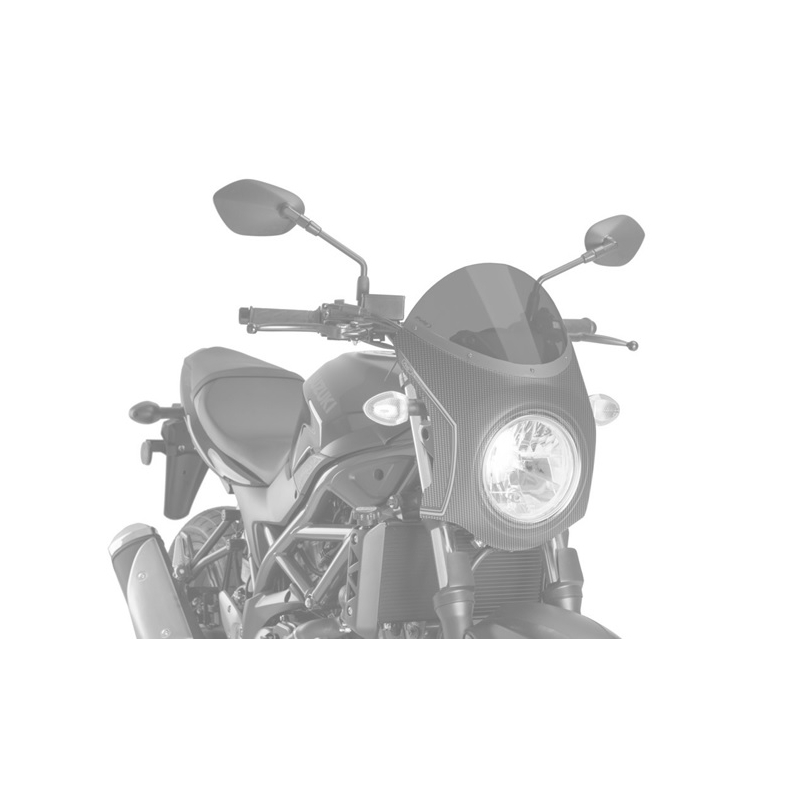 Plexi na motorku PUIG RETRO SEMI-FAIRING čierna karbónový vzhľad