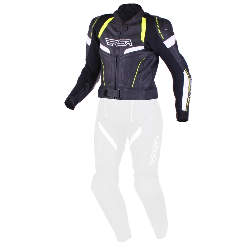 Dámska bunda RSA Speedway čierno-bielo-fluorescenčno-žltá výpredaj