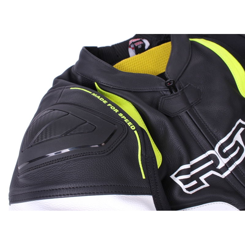 Pánska bunda RSA Speedway čierno-bielo-fluorescenčno-žltá výpredaj