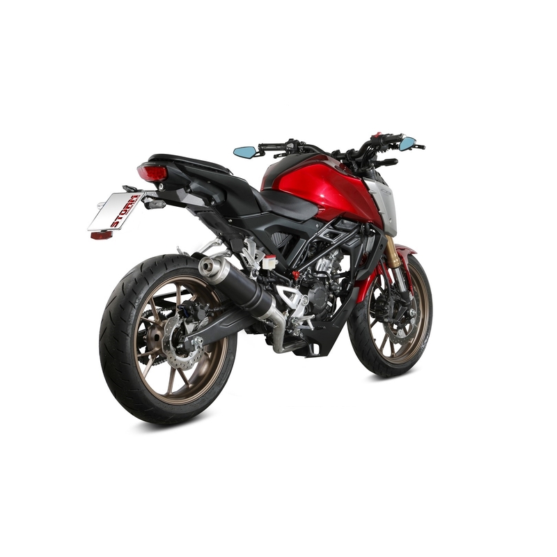 Výfuk kompletný 1x1 STORM GP čierna pre HONDA CB 125 R 2021-2024