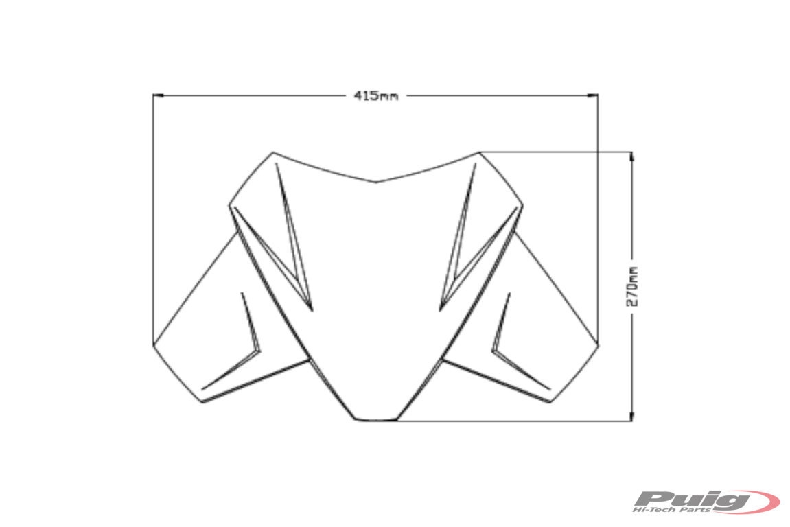 Plexi štít PUIG SPORT 20401H dymové