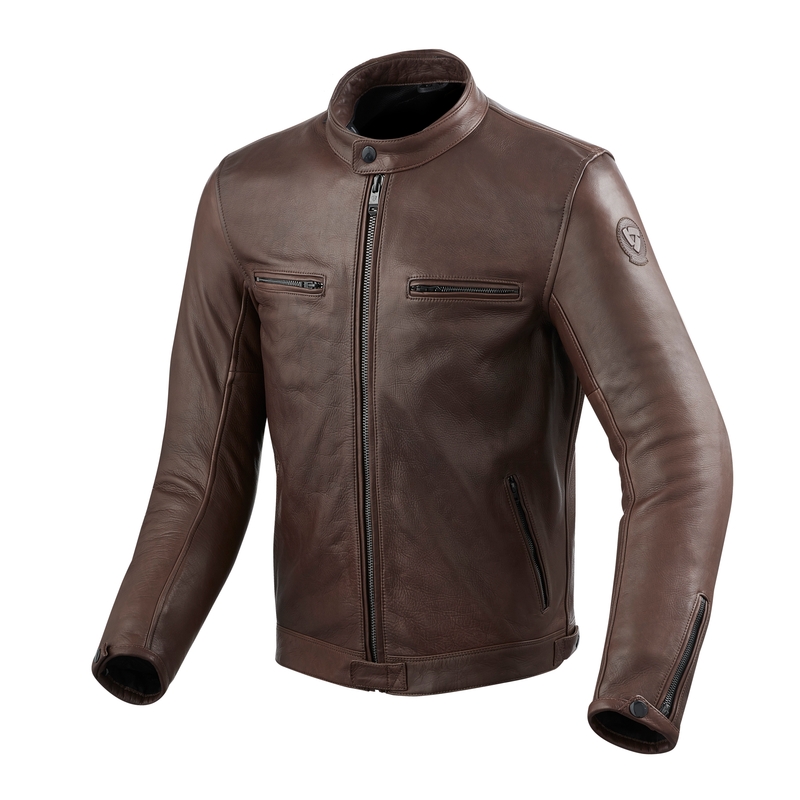 Kožená bunda na motocykel Revit Gibson hnedá výpredaj