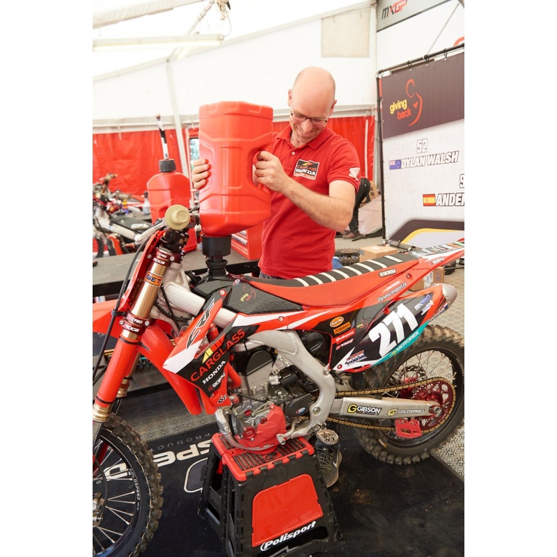 Kanyster POLISPORT PROOCTANE 20 l bandaska na tankovanie   250 ml  nádoba na olej   tankovacia hadica priehľadná červená