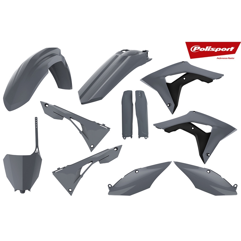 Sada plastov POLISPORT sivá pre HONDA CRF 450 R 2017-2018, HONDA CRF 250 R 2018-2018