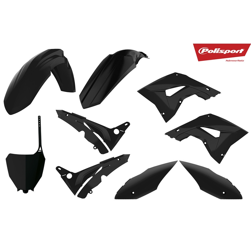 Sada plastov POLISPORT restyling čierna pre HONDA CR 125 R 2002-2007, HONDA CR 250 R 2002-2007
