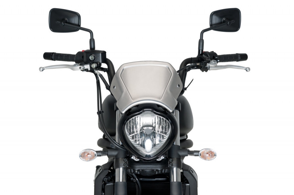 Plexi na motorku PUIG FRONTAL PLATE 3592P strieborná hliník