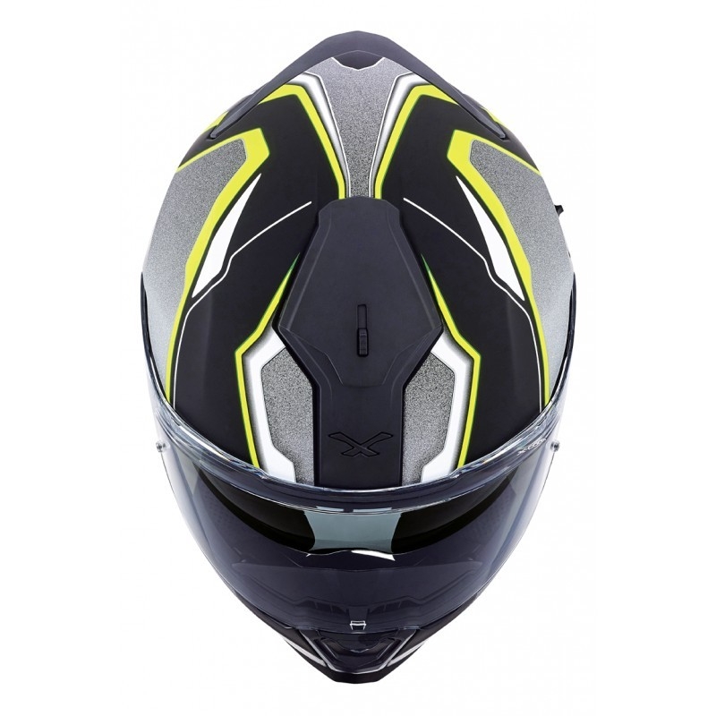 Prilba na motorku Nexx SX 100 Blast čierno-šedo-fluo žltá výpredaj