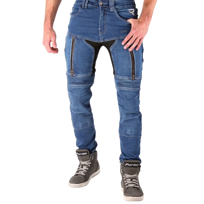 Jeansy na motocykel Street Racer Denim modré výpredaj