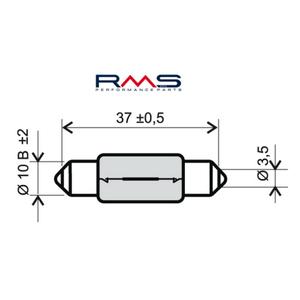 Lamp RMS 246510165 T11x39 12V 10W