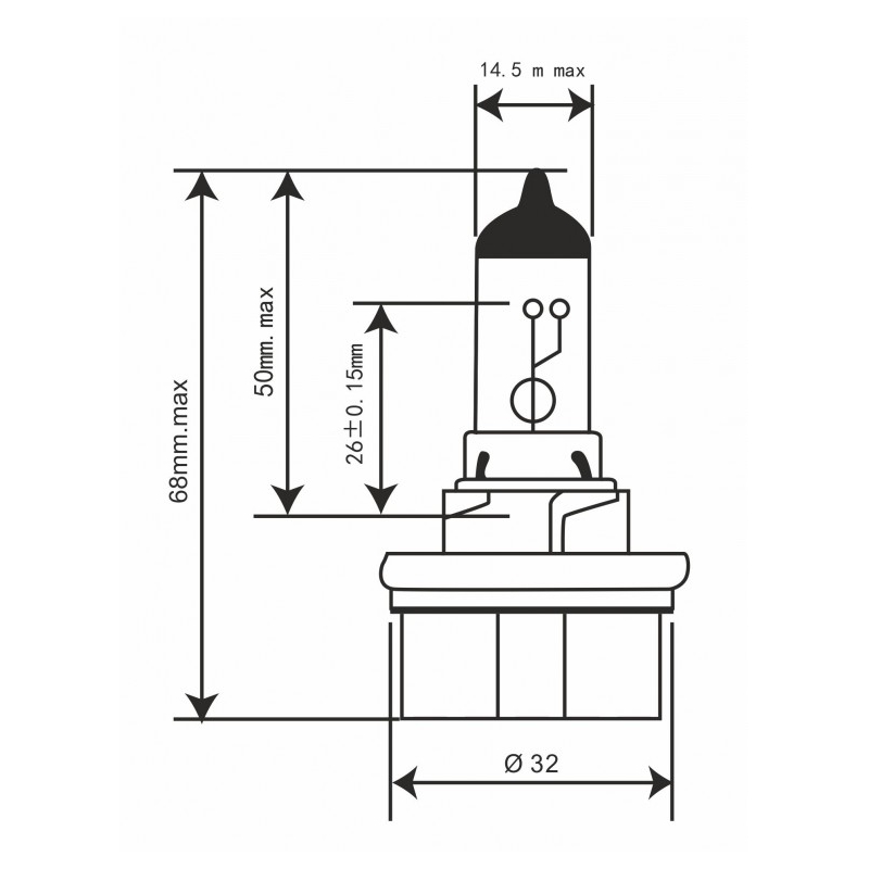 Žiarovka RMS 12V 35/30W, HS5 biela