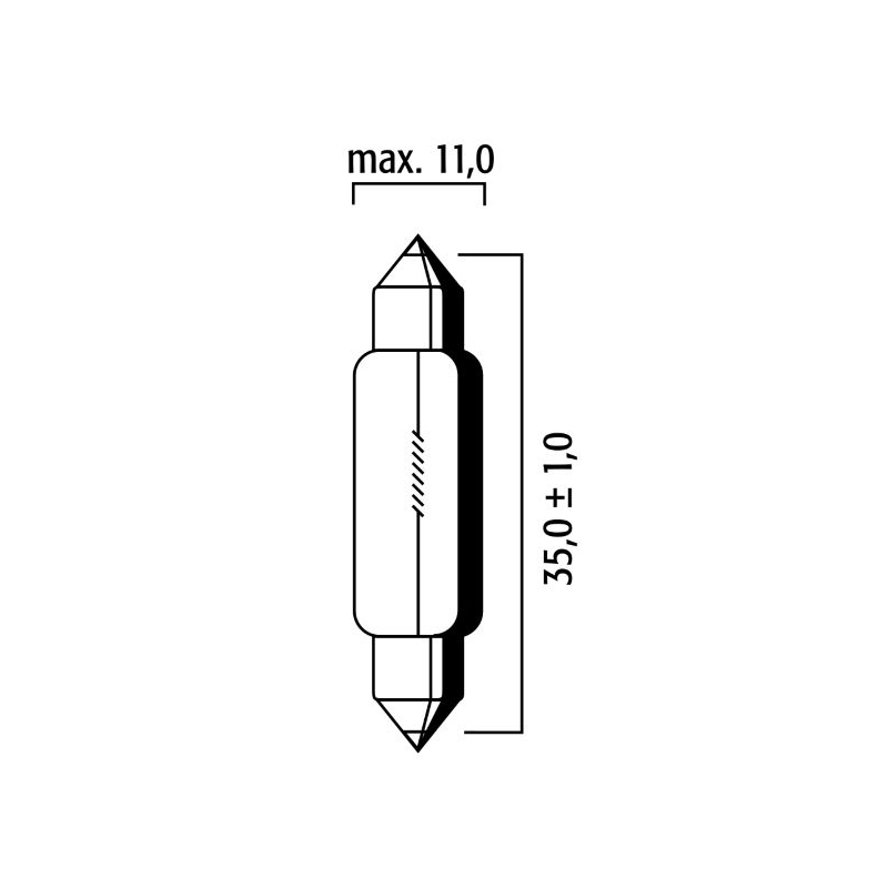 Žiarovka RMS FLOSSER 6V-5W t 11x35