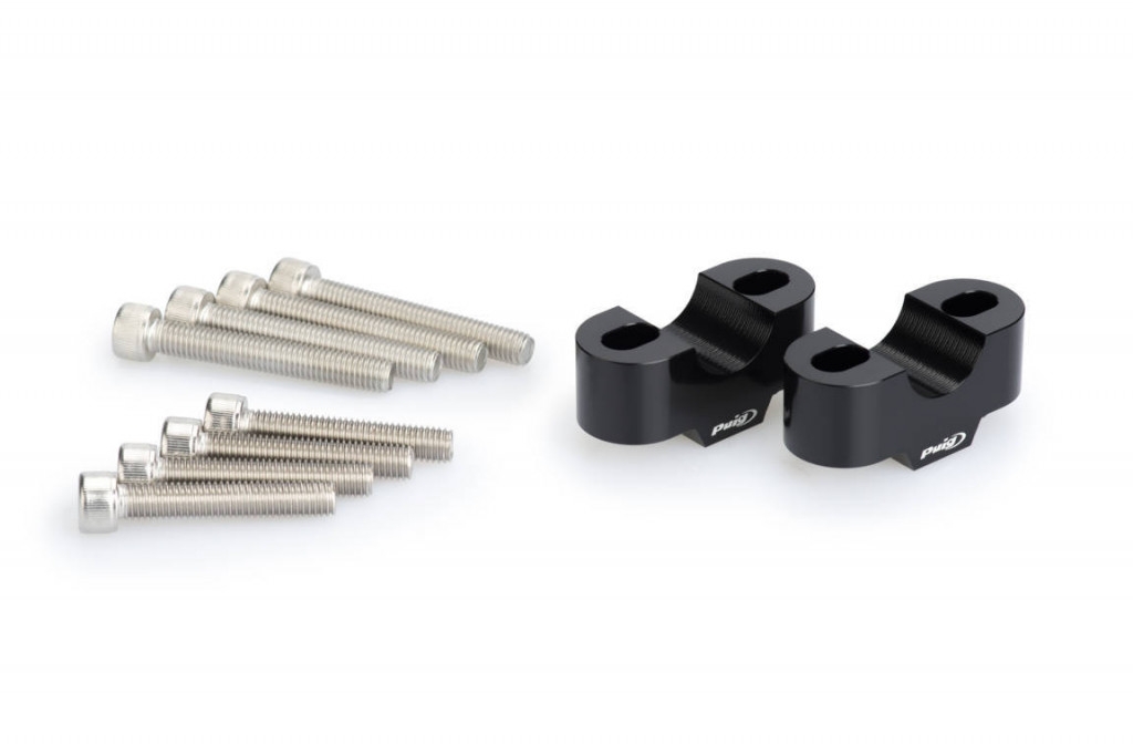 Zvýšenie riadidiel PUIG 3671N čierna výška 20 mm, d 22 mm