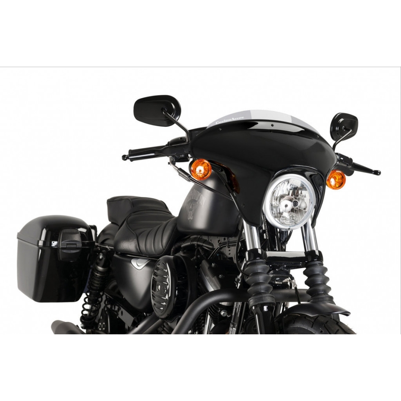 Plexi štít PUIG BATWING SML dymové krátke pre HARLEY DAVIDSON XL 883 Sportster 2009-2020, HARLEY DAVIDSON XL 883 N Sportster Iron 2009-2020