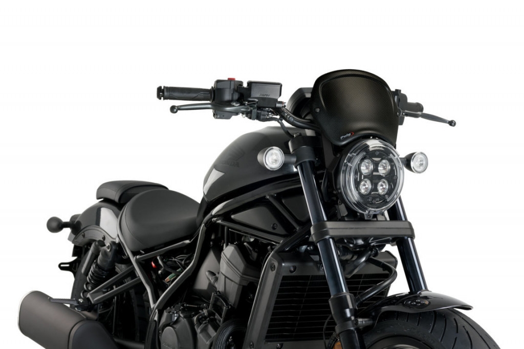 Plexi na motorku PUIG FRONTAL PLATE 20821C Carbon Look