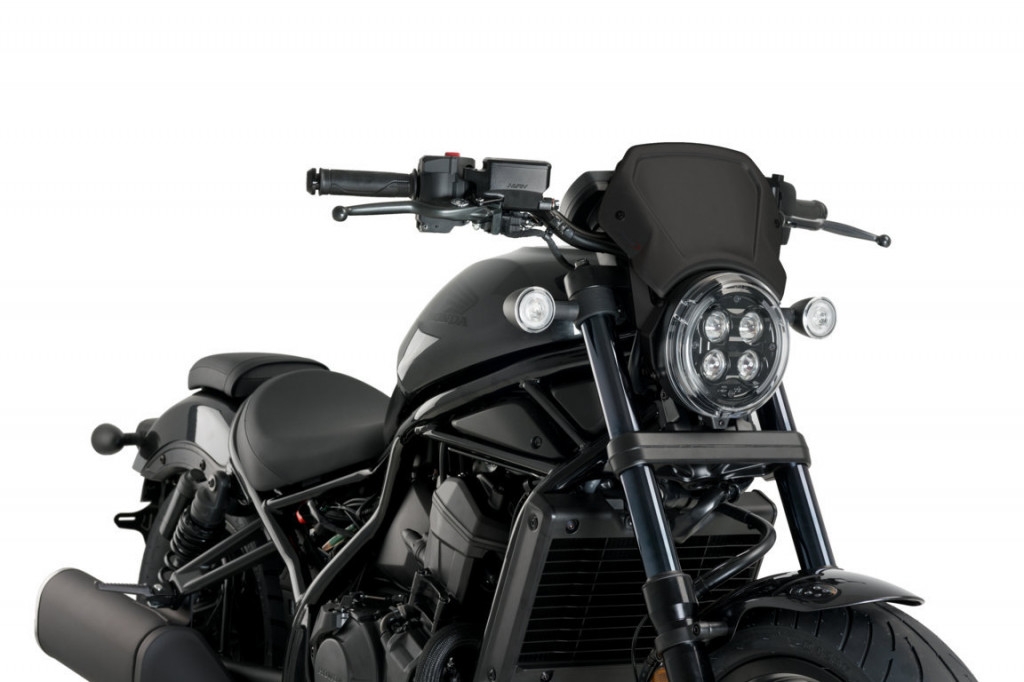 Plexi na motorku PUIG FRONTAL PLATE 20822N čierna hliník