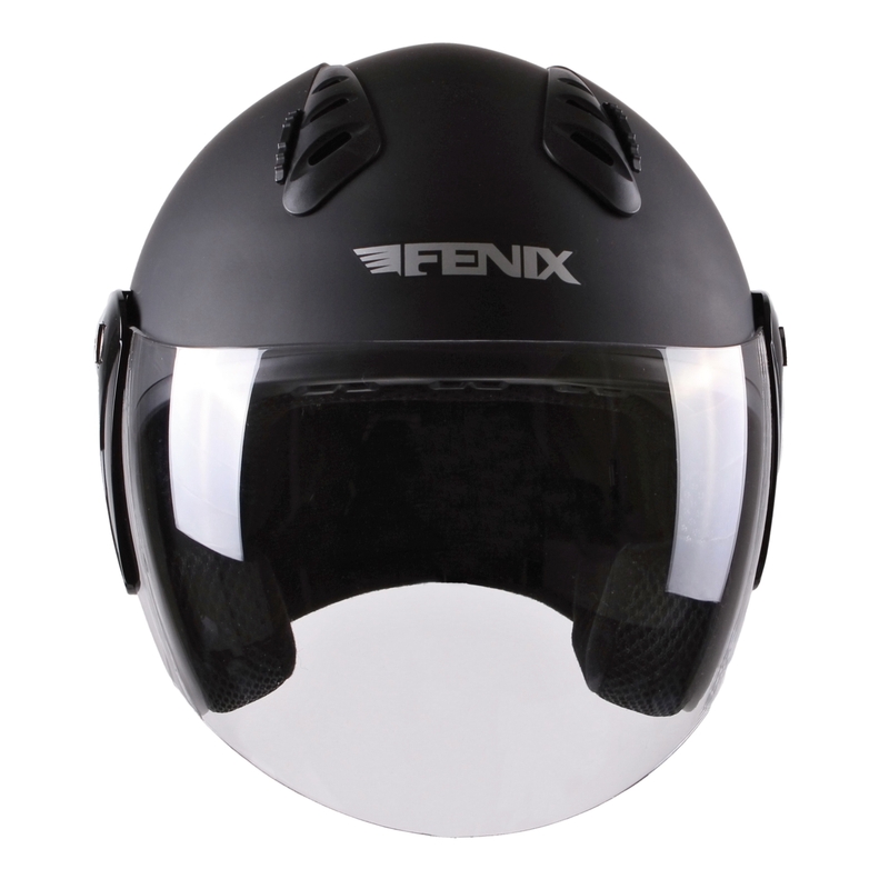 Prilba na motocykel otvorená Fenix 818 čierna matná výpredaj