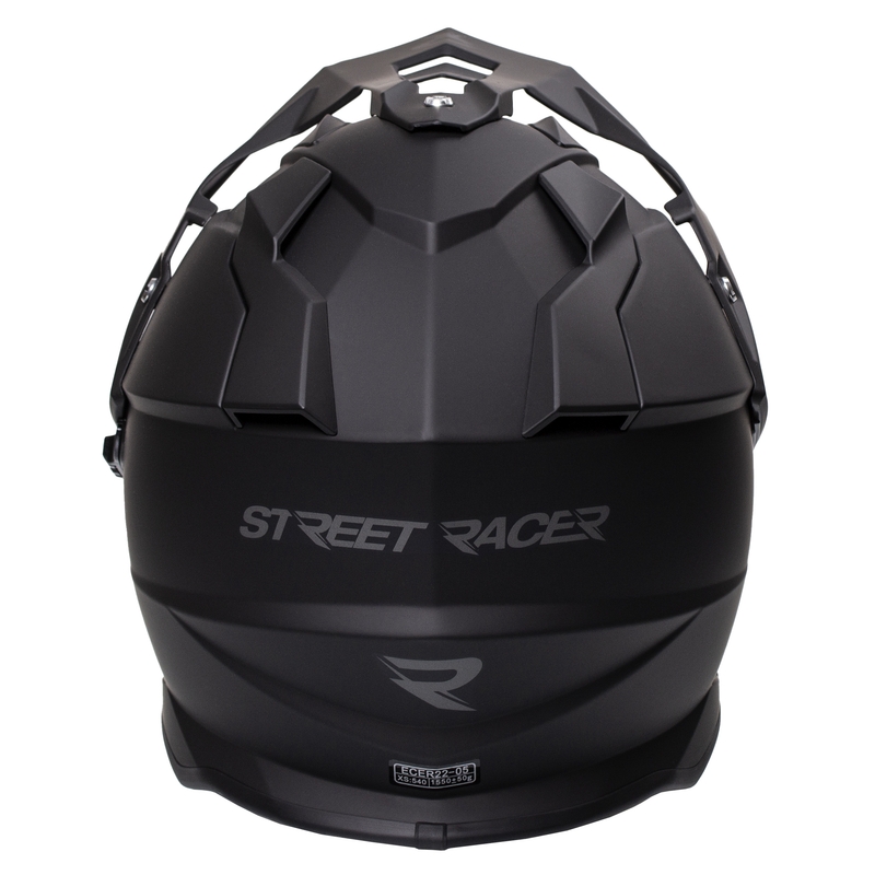 Enduro prilba Street Racer Tracker čierna matná