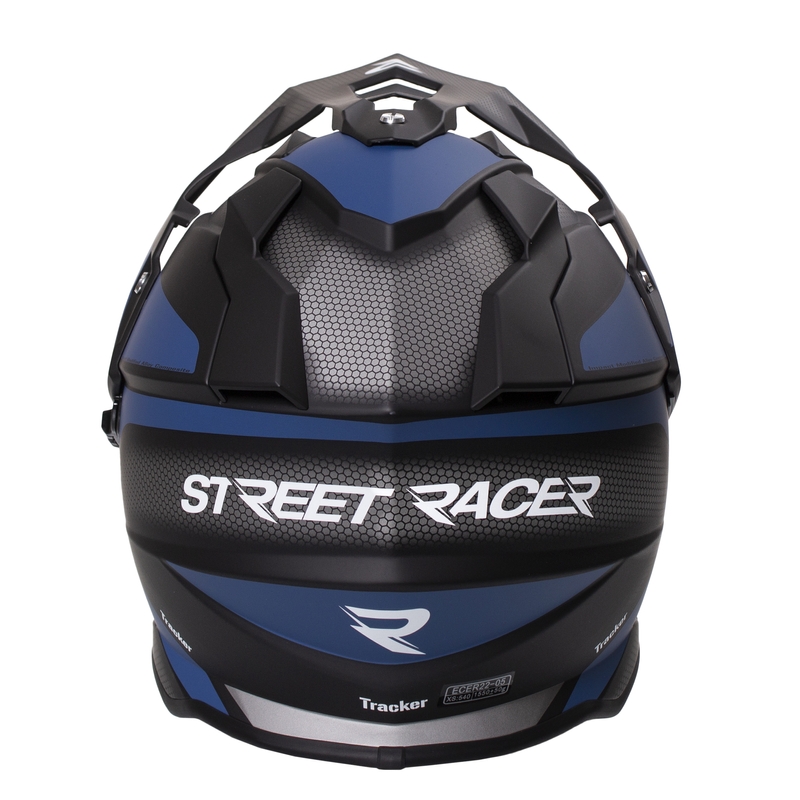 Enduro prilba Street Racer Tracker čierno-modrá
