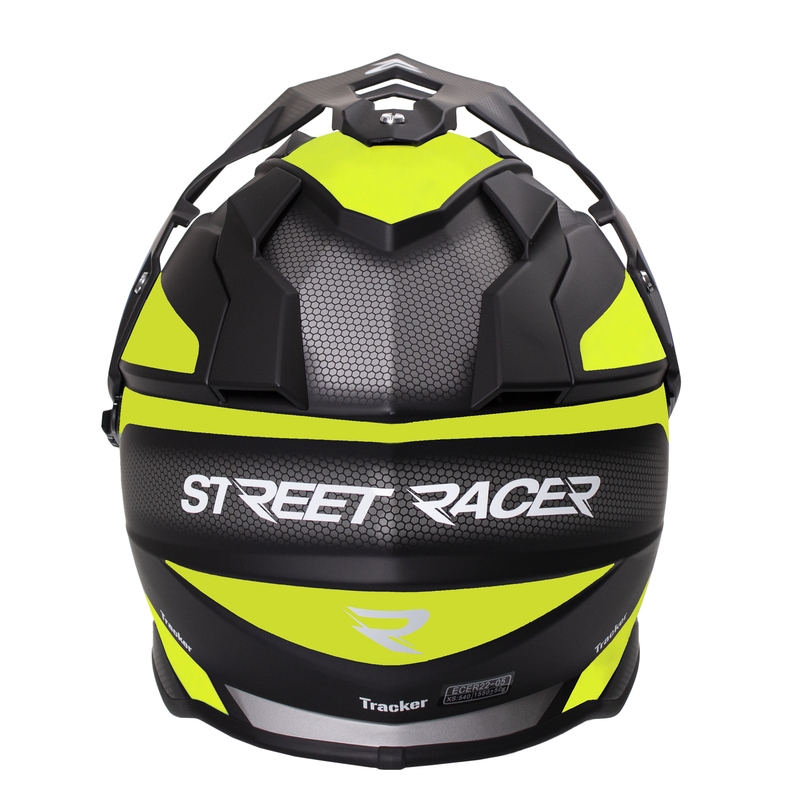 Enduro prilba Street Racer Tracker čierno-fluo žltá