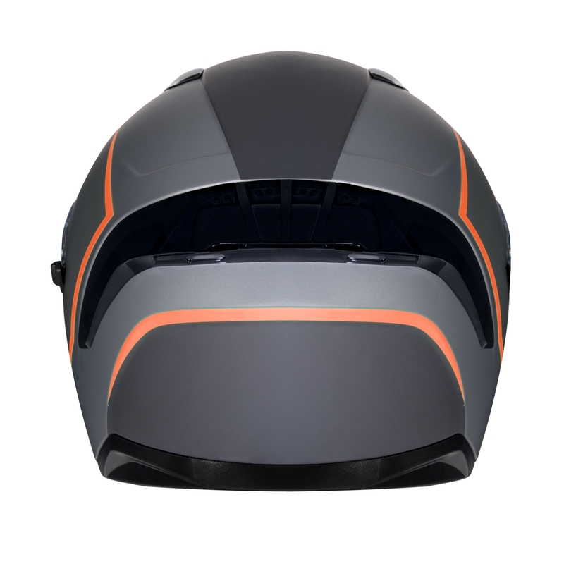 Integrálna prilba na motocykel Ozone Sprint Stripe čierno-šedo-fluorescenčno červená