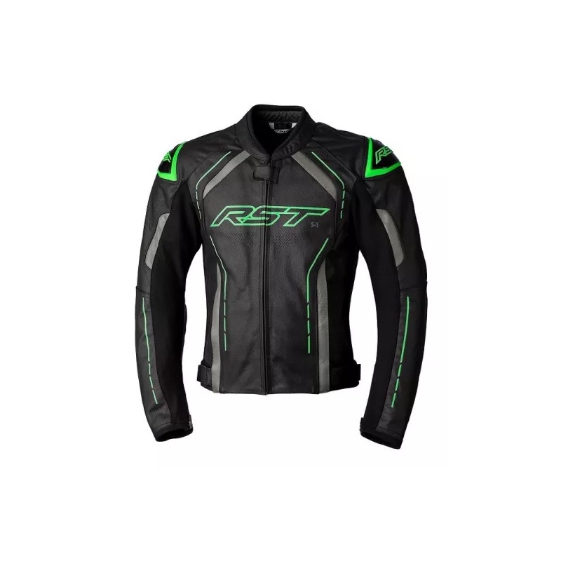 Bunda na motocykel RST S1 CE čierno-sivo-fluorescenčno zelená výpredaj