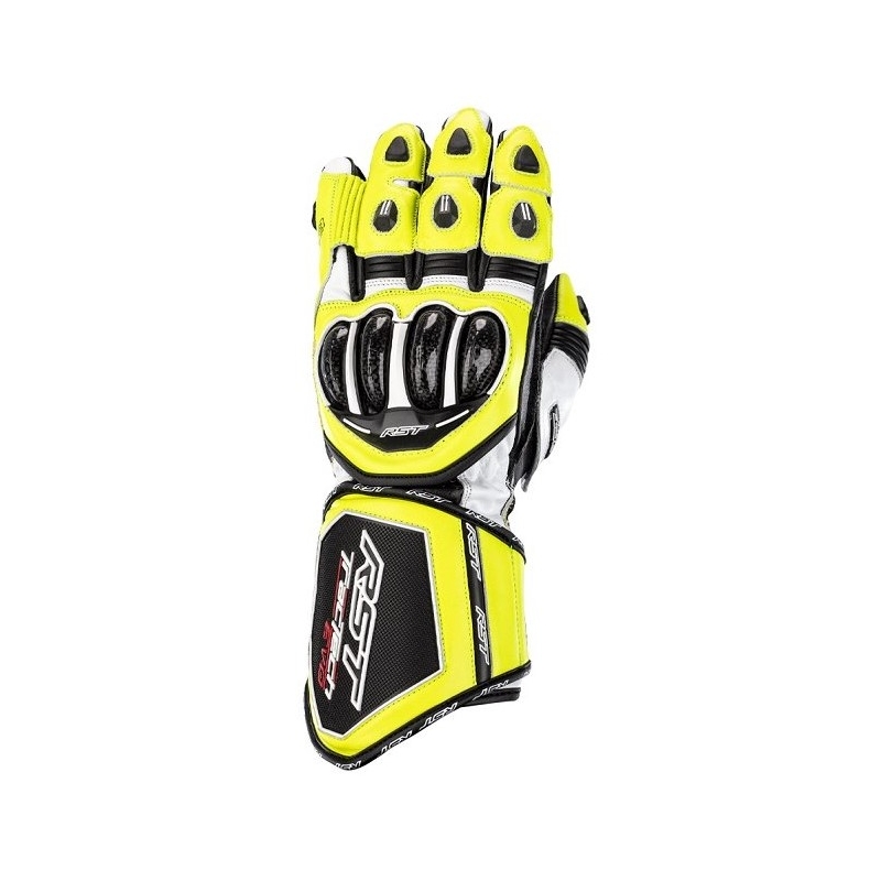 Rukavice na motocykel RST Tractech Evo 4 CE čierno-bielo-fluorescenčno žlté výpredaj