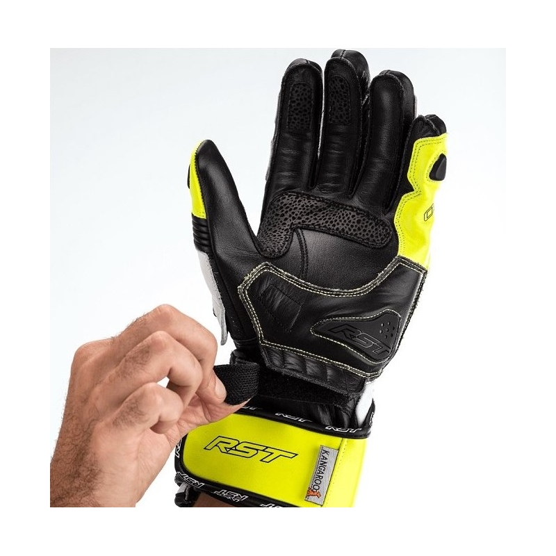 Rukavice na motocykel RST Tractech Evo 4 CE čierno-bielo-fluorescenčno žlté výpredaj