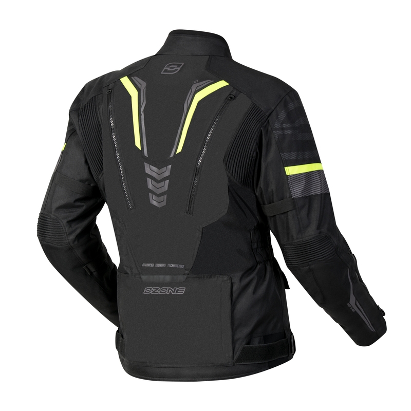 Bunda na motocykel Ozone Tour III čierno-antracitovo-fluorescenčno žltá