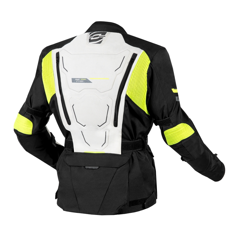 Bunda na motocykel Ozone Sahara čierno-šedo-fluo žltá výpredaj