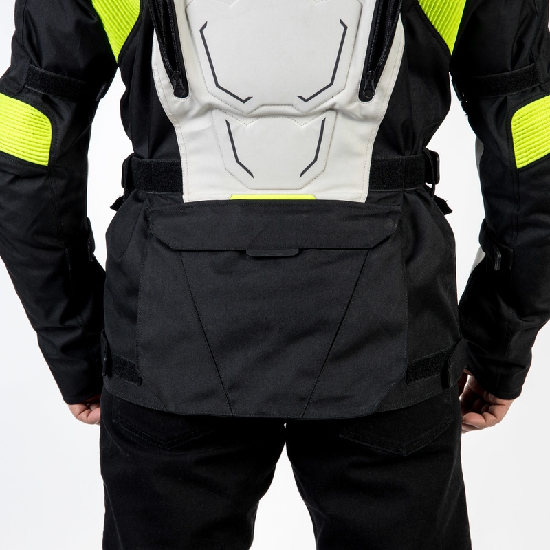 Bunda na motocykel Ozone Sahara čierno-šedo-fluo žltá výpredaj