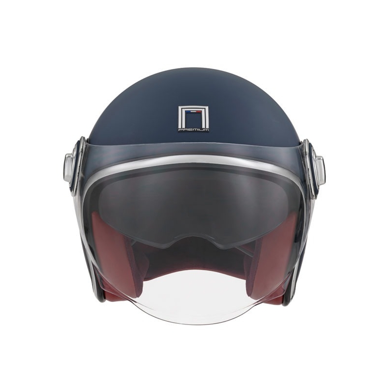 Otvorená prilba na motorku NOX PREMIUM Heritage modrá