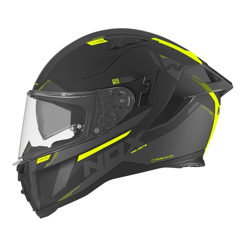Integrálna prilba na motocykel NOX N303-S Neo čierno-fluorescenčno žltá