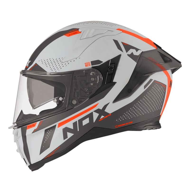 Integrálna prilba na motocykel NOX N303-S Neo šedo-fluorescenčno oranžová výpredaj