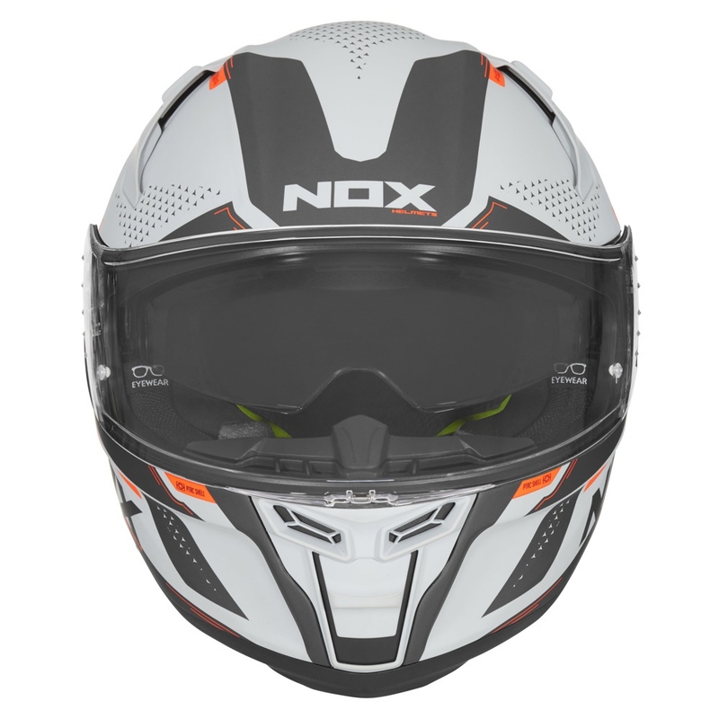 Integrálna prilba na motocykel NOX N303-S Neo šedo-fluorescenčno oranžová výpredaj