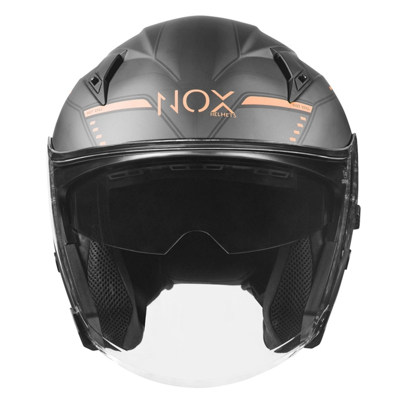 Otvorená prilba na motocykel NOX N128 Krill čierno-bronzová