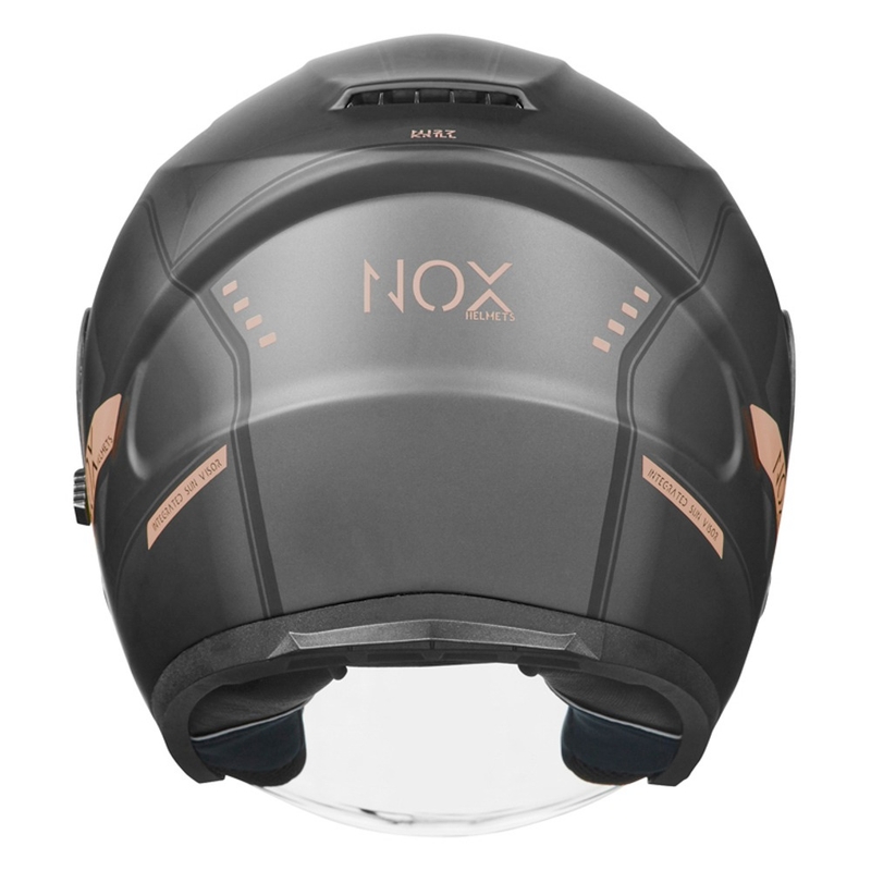 Otvorená prilba na motocykel NOX N128 Krill čierno-bronzová