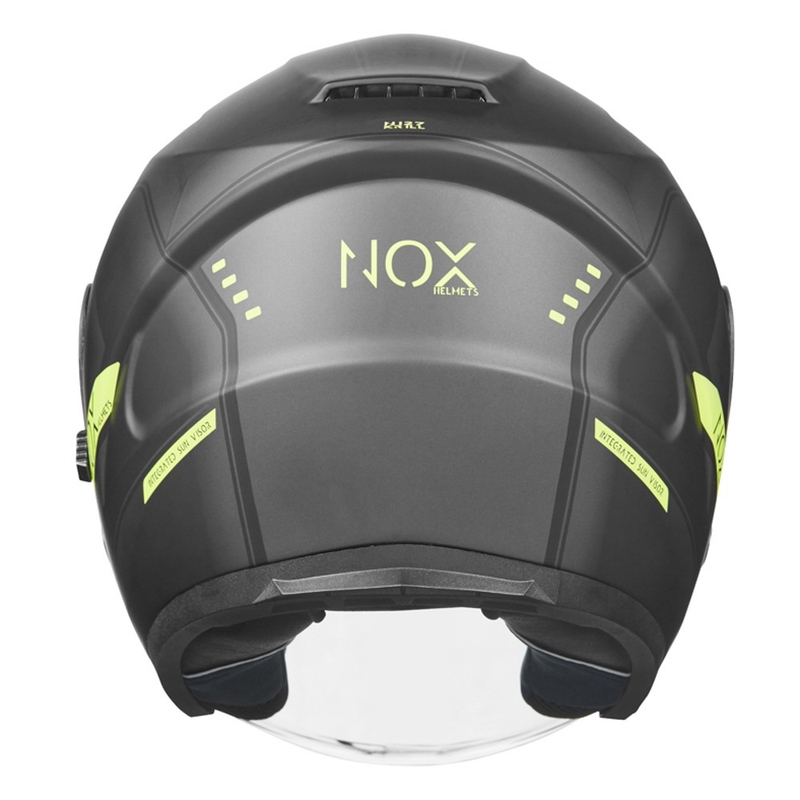 Otvorená prilba na motocykel NOX N128 Krill čierno-fluorescenčno žltá