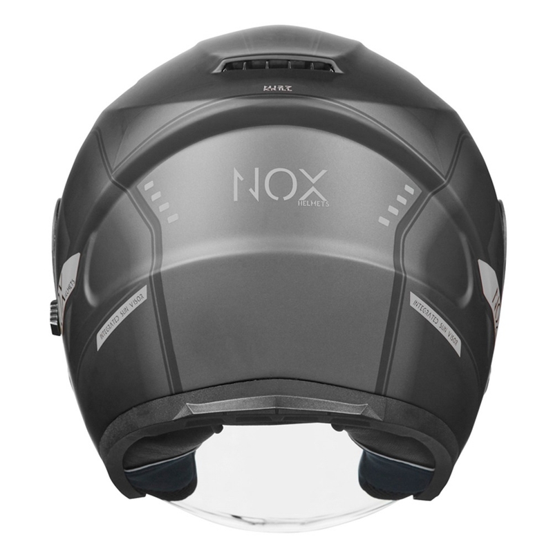 Otvorená prilba na motocykel NOX N128 Krill čierno-titánová výpredaj