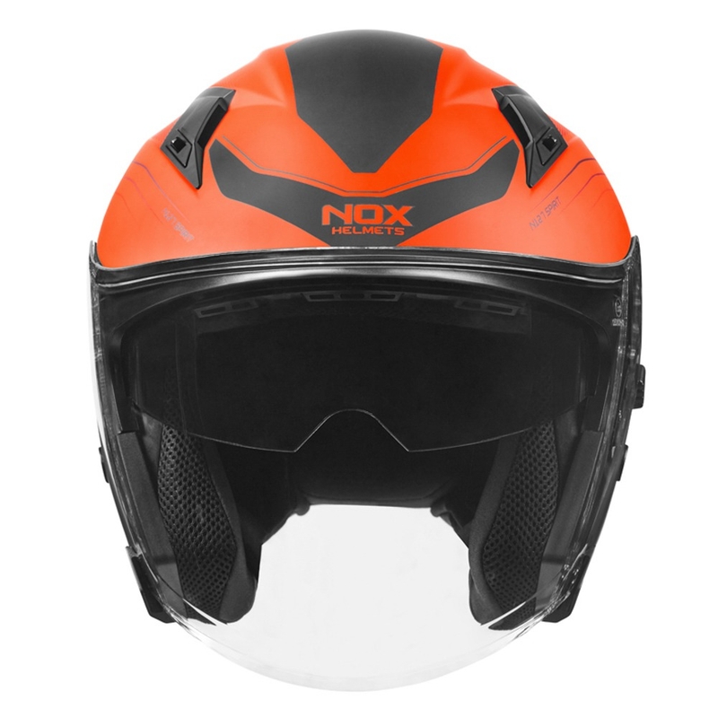 Otvorená prilba na motocykel NOX N128 Spirit fluorescenčno oranžová