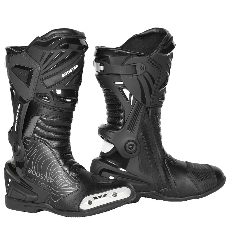 Vysoké čižmy na motocykel Booster X-Race čierne výpredaj