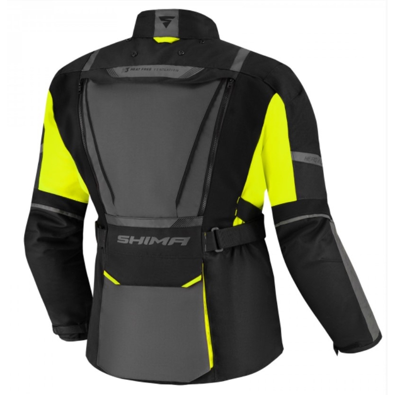Bunda na motocykel Shima Hero 2.0 čierno-sivo-fluorescenčno žltá