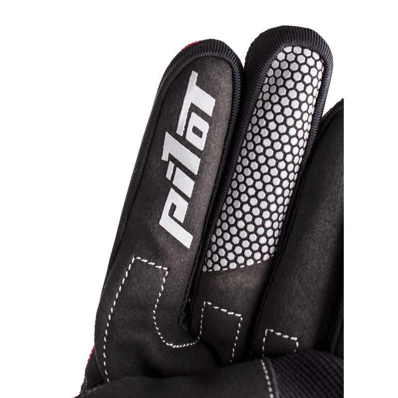 MX rukavice na motocykel Pilot čierno-červené