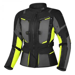 Dámska bunda na motocykel Shima Hero 2.0 čierno-sivo-fluorescenčno žltá