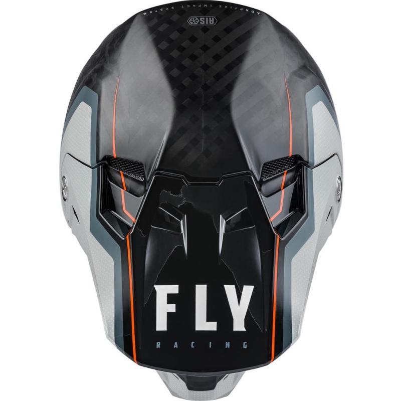 Motokrosová prilba FLY Racing Formula Carbon Axon čierno-šedo-oranžová