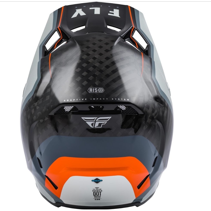 Motokrosová prilba FLY Racing Formula Carbon Axon čierno-šedo-oranžová