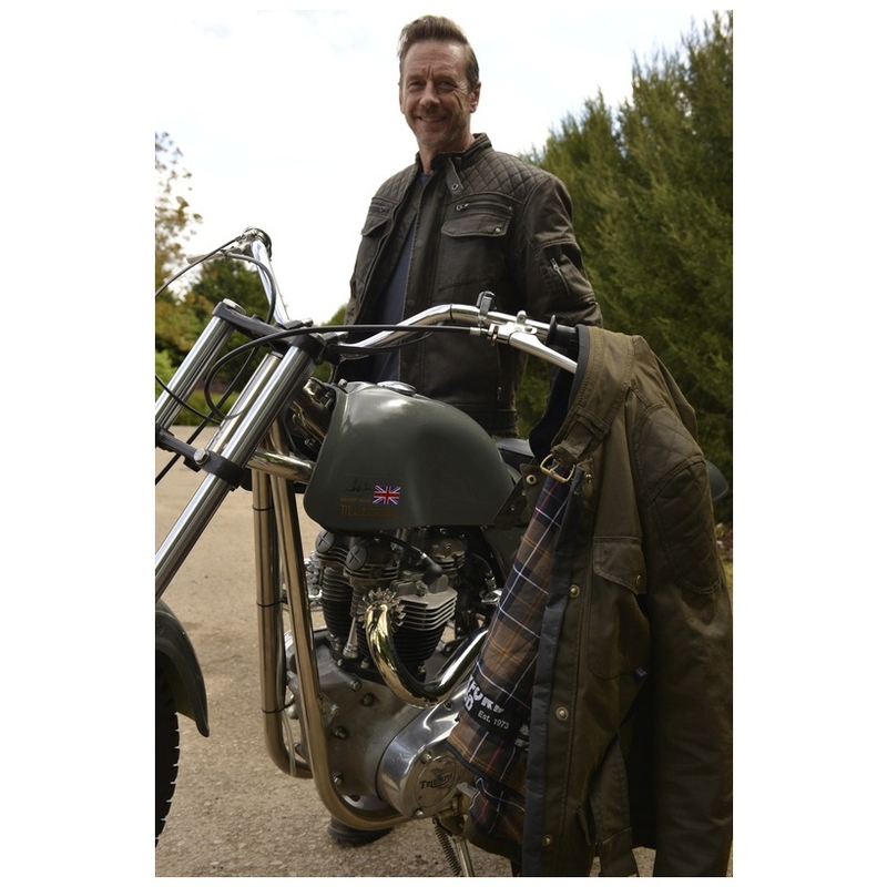 Bunda na motocykel Oxford Hardy Wax tmavozelená výpredaj