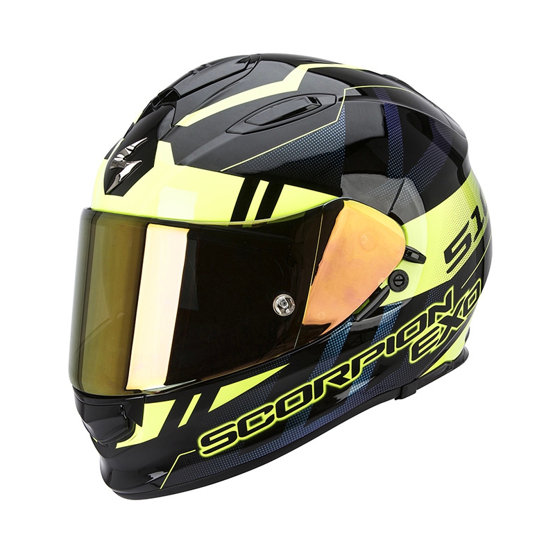 Moto integrálna prilba Scorpion EXO-510 Stage čierno-žltá výpredaj